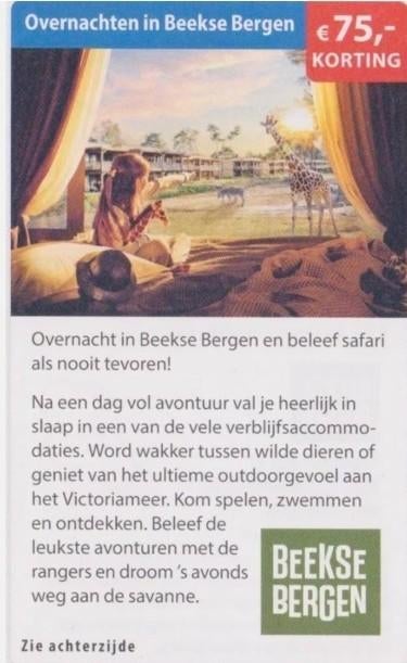 Beekse Bergen Hotel & Resorts € 75,- korting, Drie personen of meer, 3 overnachtingen of meer