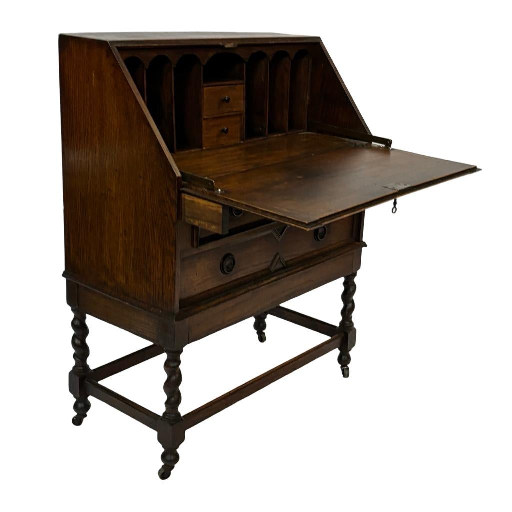 Antieke Secretaire Met Gedraaide Poten jaren 50 design, Gebruikt, Antieke Secretaire, Antieke Secretaire, Antieke Secretaire
