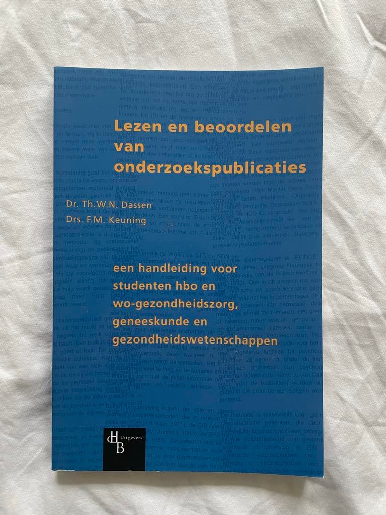 Lezen en beoordelen van onderzoekspublicaties, Boeken, Studieboeken en Cursussen, Verzenden, Beta, Zo goed als nieuw, WO