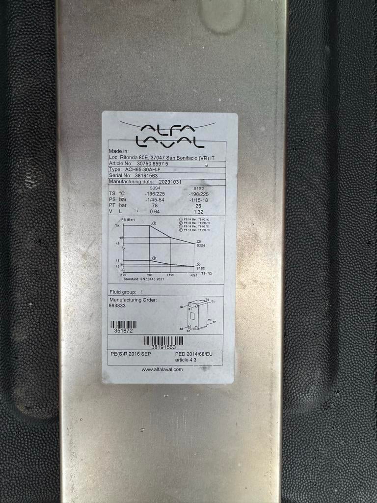 Alfa Laval ACB85-30AAHF Platenwarmtewisselaar, Ophalen of Verzenden