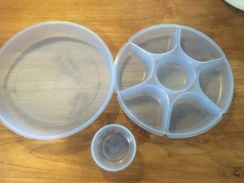 Tupperware Party Schaal/Serveer Schaal/Gourmet Schaal Blauw, Ophalen of Verzenden, Gebruikt, Blauw, Schaal