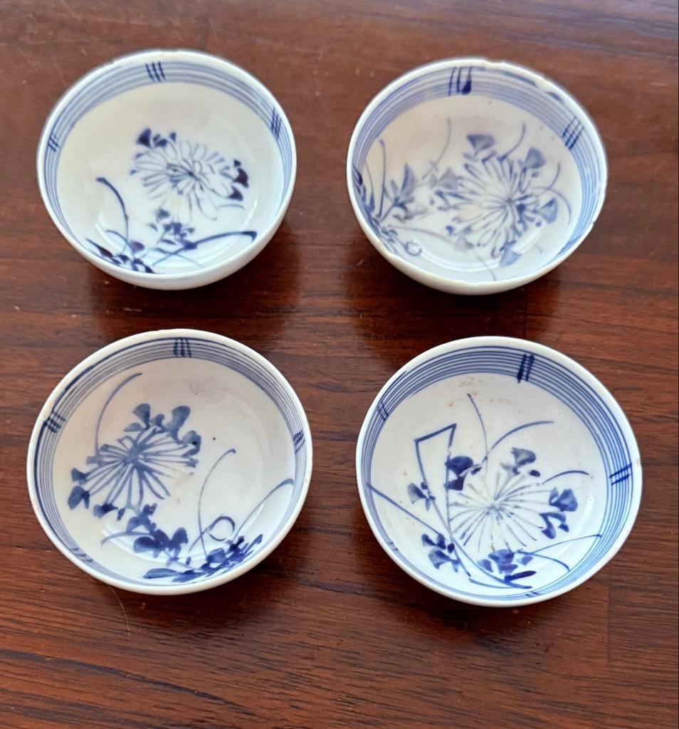 Vier antieke Chinese schaaltjes, Ophalen of Verzenden