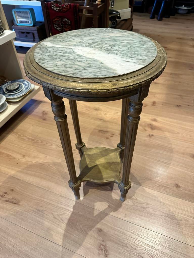 Antiek Lodewijk XVI bijzettafel met marmer plaat, Antiek en Kunst, Antiek | Meubels | Tafels, Ophalen