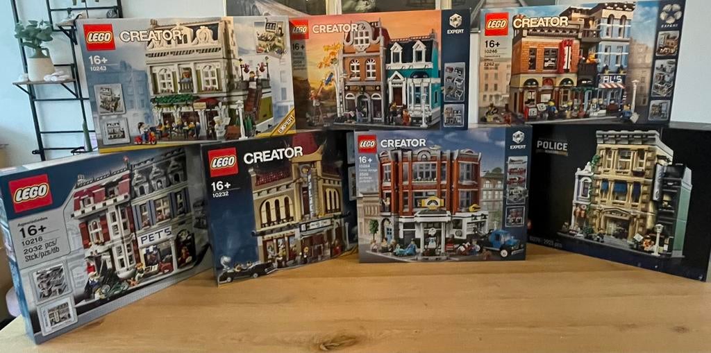 Lego 7x modulaire gebouwen 10218 10232 10243 10246 10264, Ophalen, Nieuw, Complete set, Lego