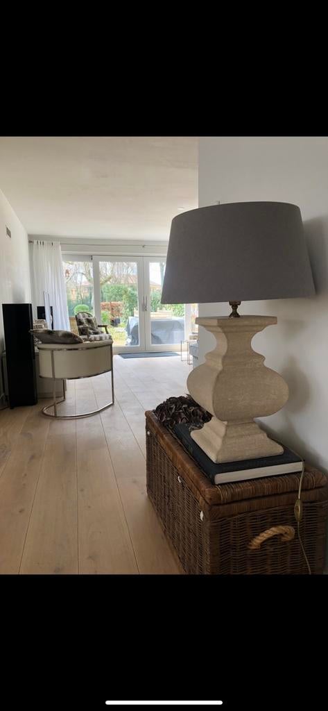 Lamp met kap, Huis en Inrichting, Lampen | Lampenkappen, Rond, Ophalen of Verzenden, Zo goed als nieuw, 50 cm of meer