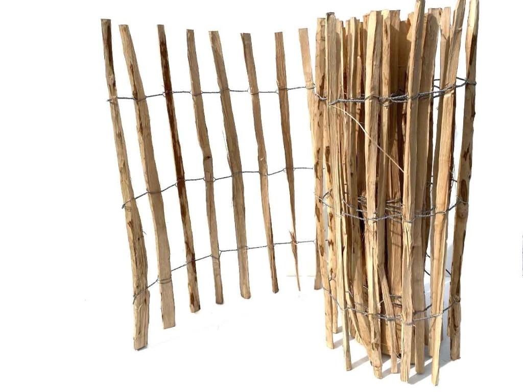 Schapenhek houten hekwerk a 5m (7/9cm) hazelaar hout 90cm., Tuin en Terras, Tuinhekken en Hekwerk, Nieuw, Spijlenhekwerk, Hout