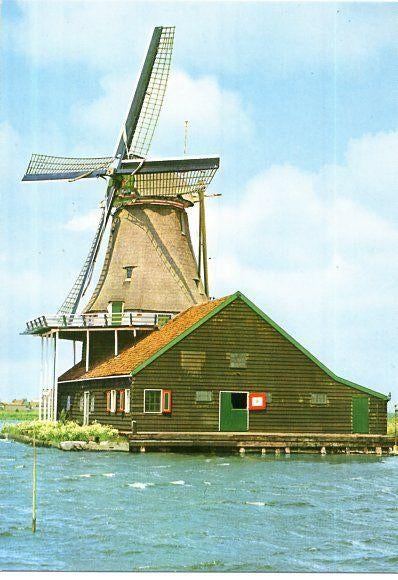(ZS411) Ansichtkaart Zaandam molen De Kat Zaanse Schans, Verzenden, 1980 tot heden, Ongelopen, Noord-Holland