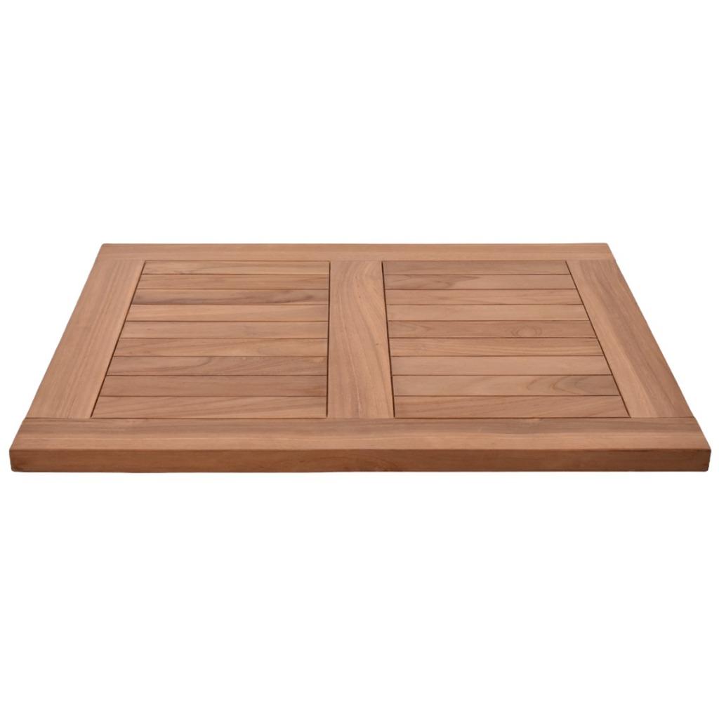 Teakhouten terras tafelblad rechthoek 70 x 60 cm - massief, Ophalen of Verzenden, Nieuw, Rechthoekig, Teakhout