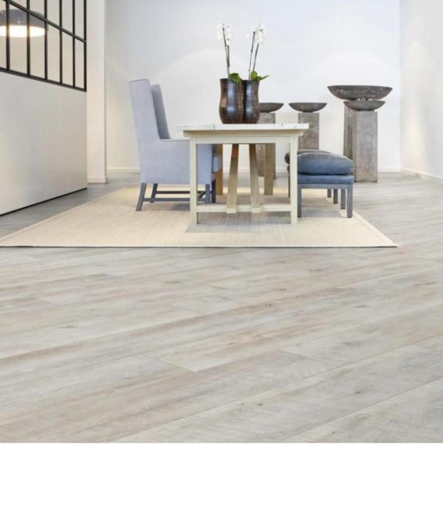 Pvc Click Laminaat Wit Castle Oak 55152 | toplaag 0,55, Pvc click XL, 75 m² of meer, Wit, Nieuw