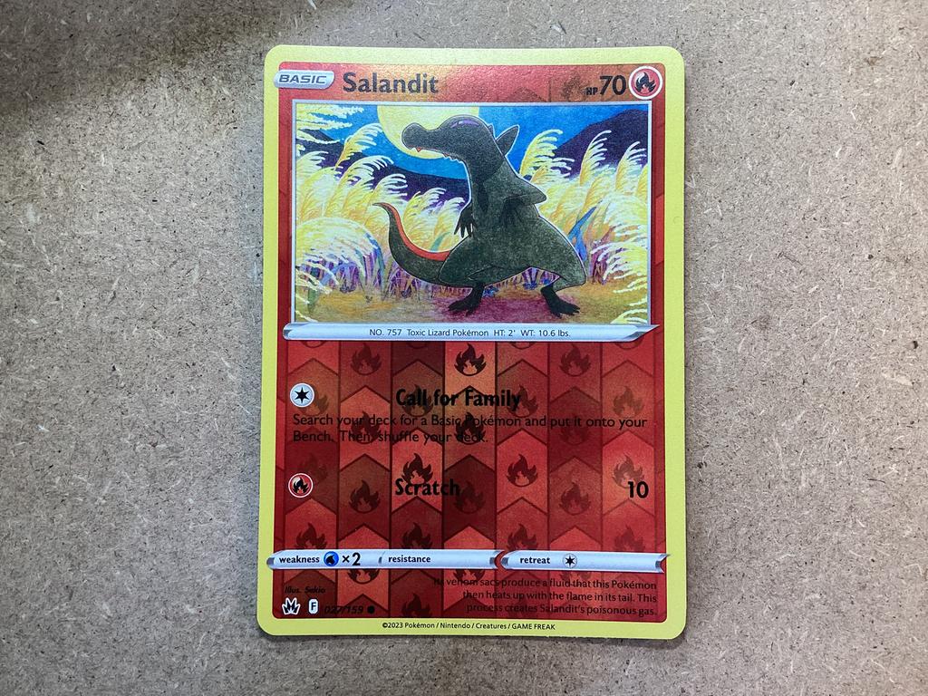 1x Salandit [CRZ 027/159] (Near Mint, Reverse Holo), Ophalen of Verzenden, Zo goed als nieuw, Losse kaart, Foil