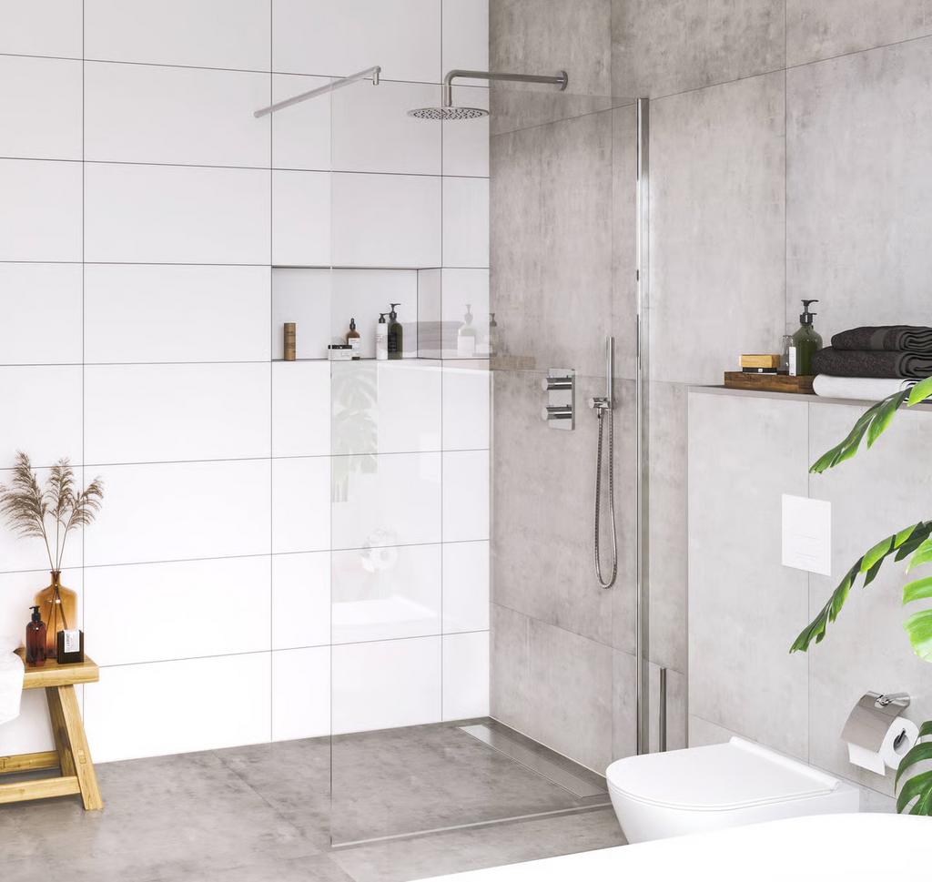Saniselect inloopdouche met muurprofiel 120x200 cm, Doe-het-zelf en Verbouw, Sanitair, Nieuw, Douche, Ophalen