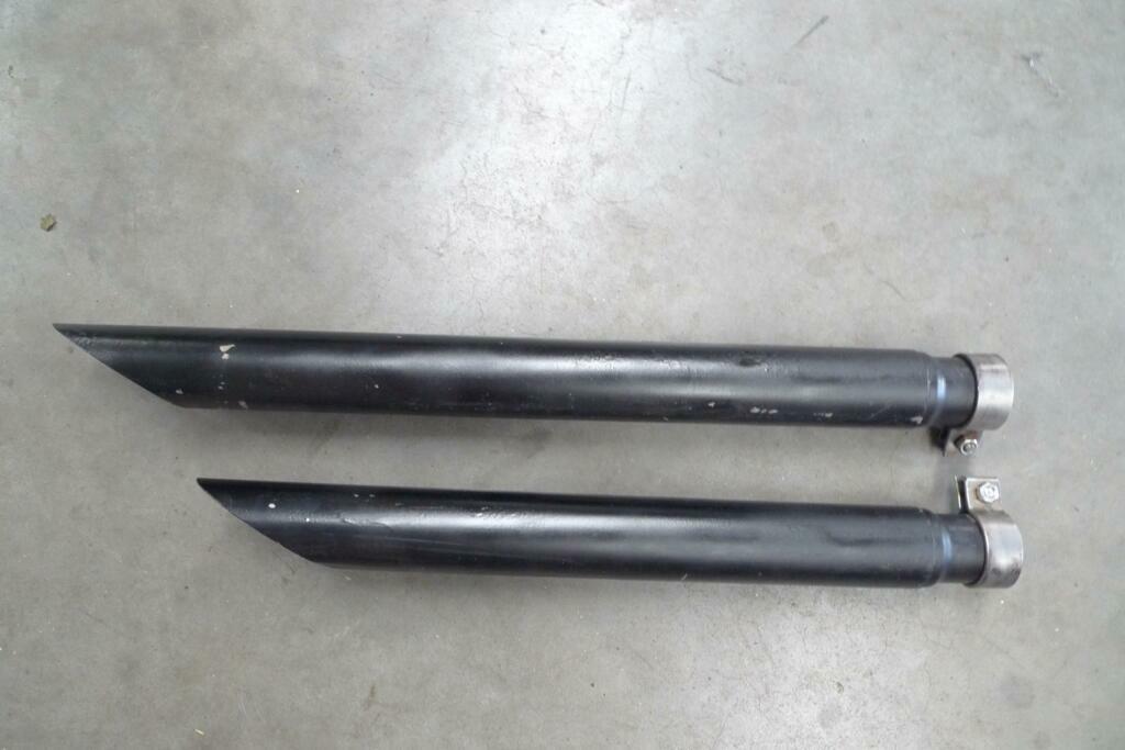 Uitlaatdemper slip on dragpipes zwart, Motoren, Onderdelen | Harley-Davidson, Ophalen, Gebruikt