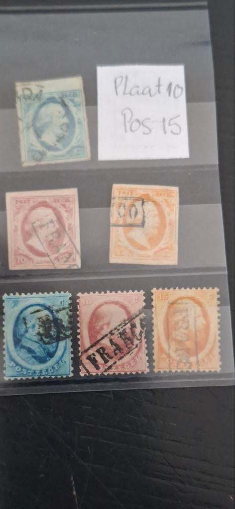 Postzegels nederland 1852-1854 bieden, Ophalen of Verzenden, Nederland