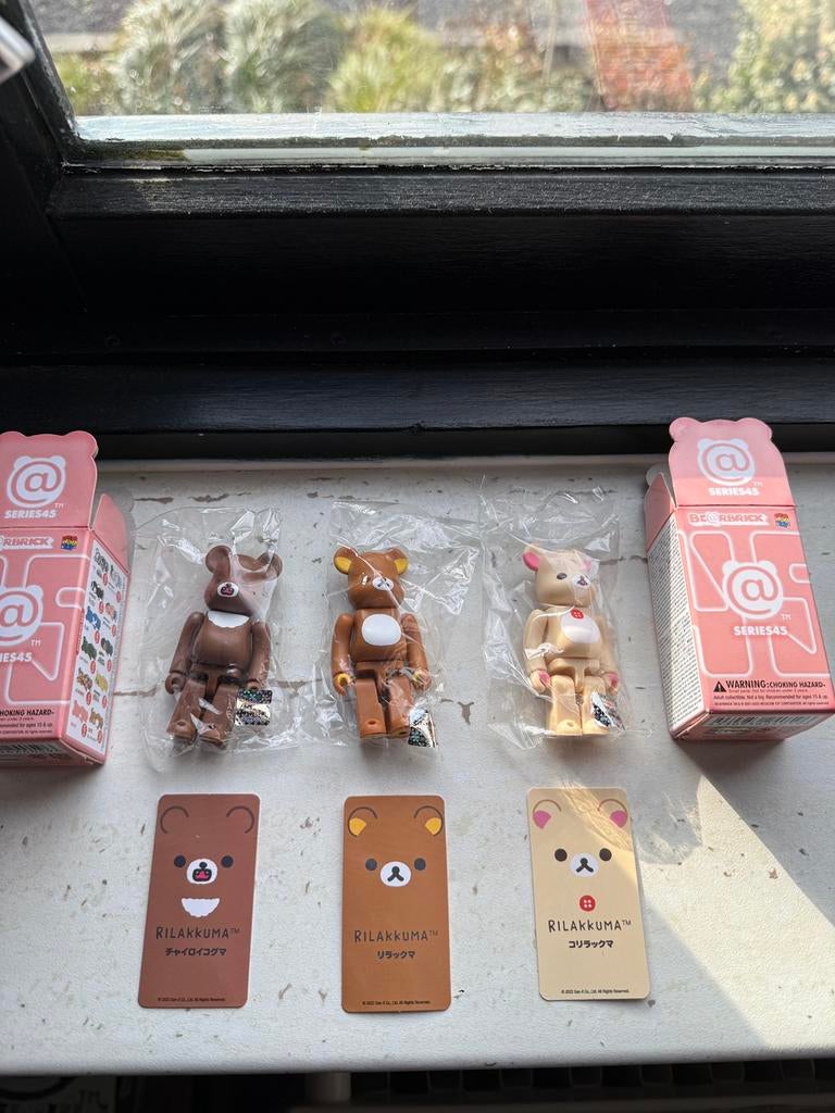Bearbrick series 45 - Cute Secret Rilakkuma set of 3, Ophalen of Verzenden, Nieuw