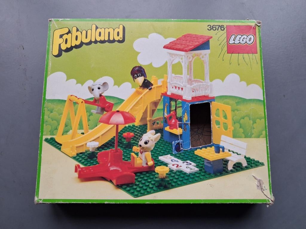 LEGO 3676 Fabuland Catherine Cat's Fun Park VINTAGE, Ophalen of Verzenden, Gebruikt, Complete set, Lego