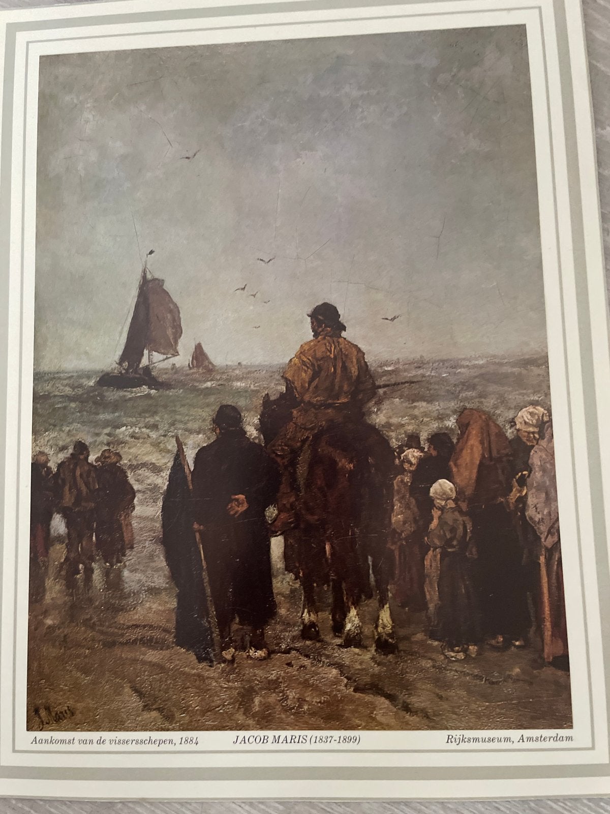 Jacob Maris - Aankomst van de vissersschepen, 1884, Antiek en Kunst, Maritiem / water, Ophalen of Verzenden, Klassiek, Print