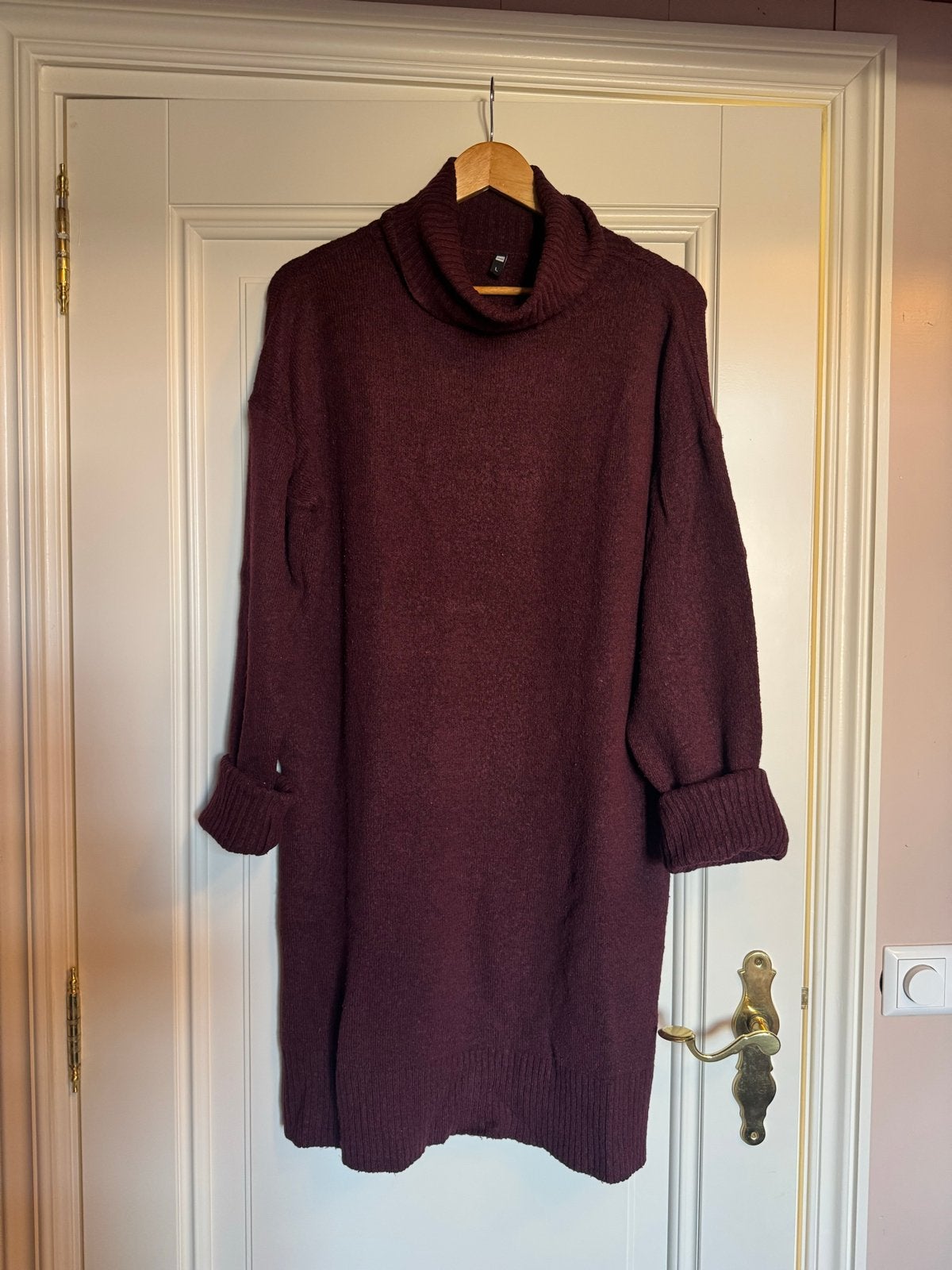 Hema bordeauxrode coltrui jurk maat L, Ophalen of Verzenden, Gedragen, Maat 42/44 (L), Rood