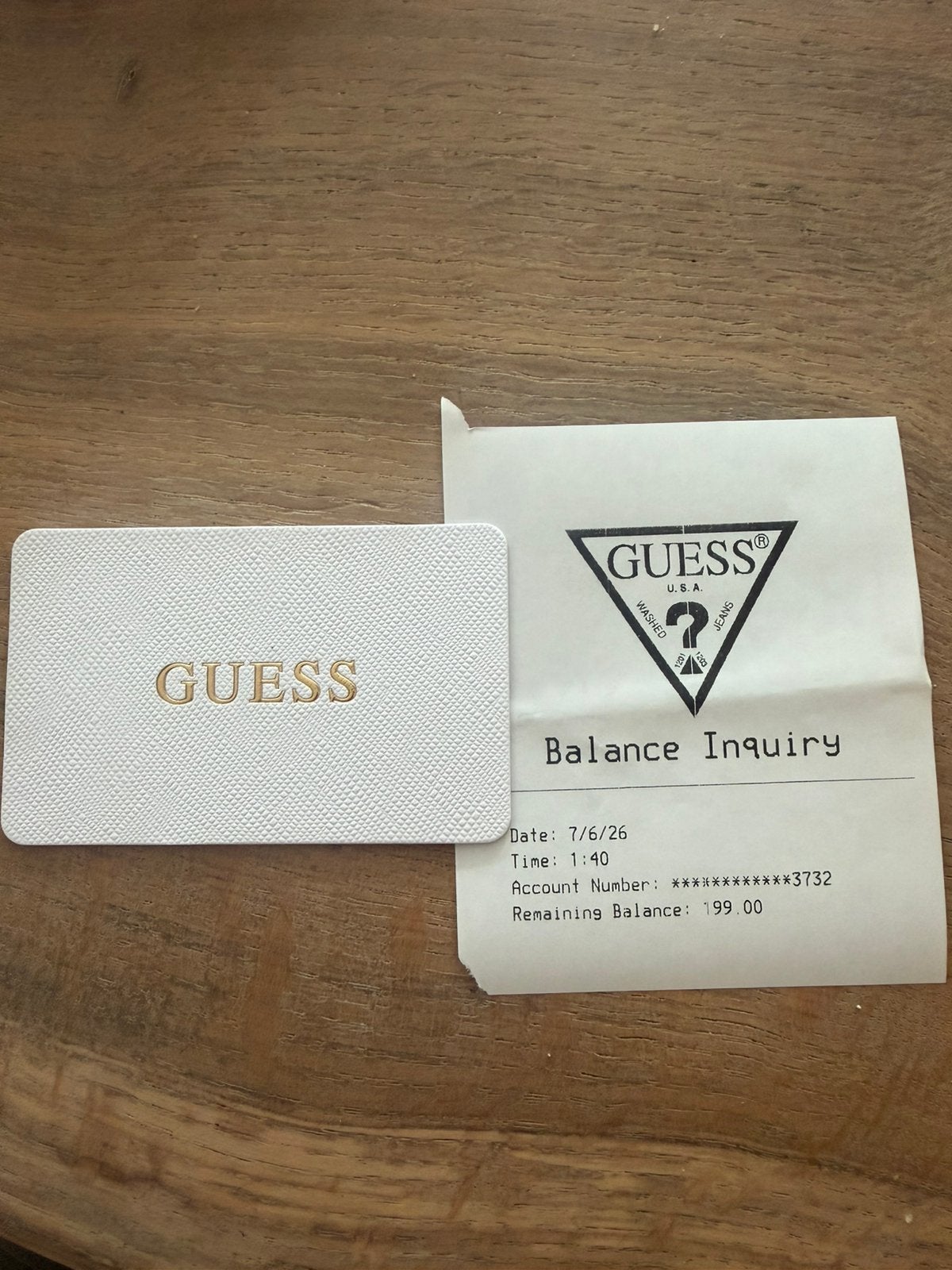 Guess cadeaubon / giftcard, Tickets en Kaartjes, Kortingen en Cadeaubonnen, Eén persoon, Cadeaubon, Overige typen