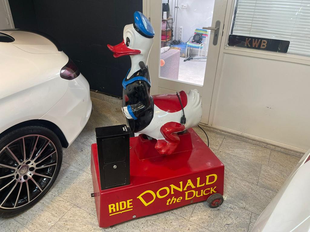 Disney kiddie ride kiddy donald duck topstaat werkend, Ophalen, Zo goed als nieuw