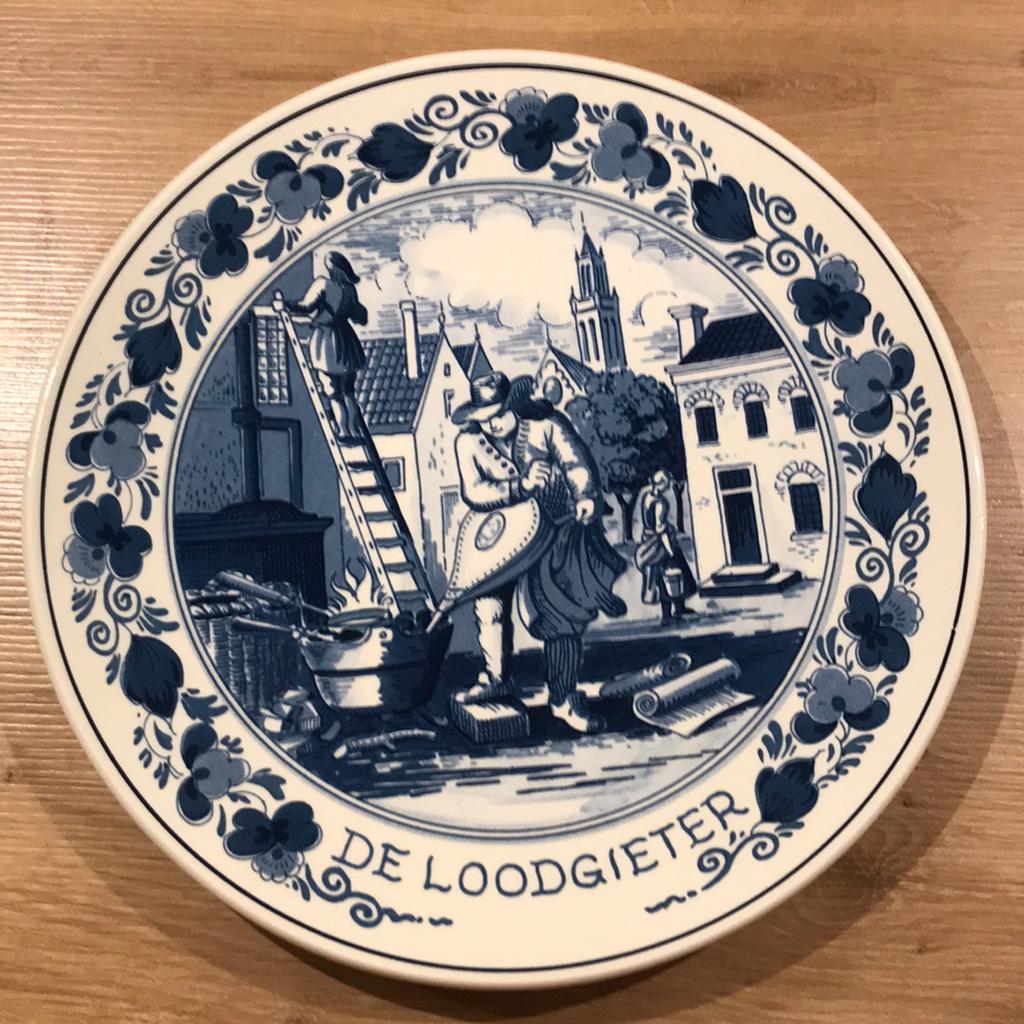 De loodgieter, Royal Goedewaagen Blue Delft, wandbord, Antiek en Kunst, Ophalen of Verzenden