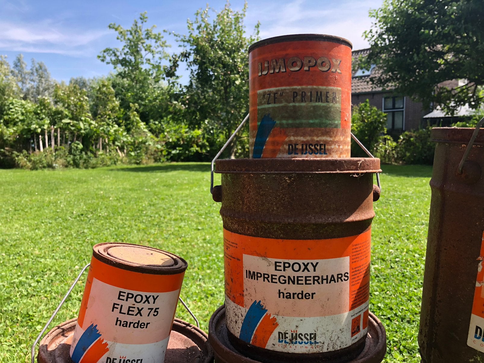 Epoxy inpegmeer hars en harder en Epoxy, 5 tot 10 liter, Ophalen, Zo goed als nieuw, Wit