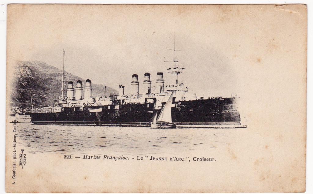 Pantsercruiser Jeanne d'Arc, Verzamelen, Scheepvaart, Gebruikt, Kaart, Foto of Prent, Verzenden