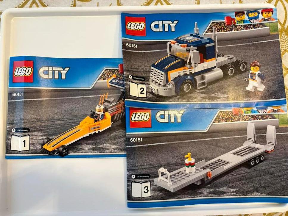 Lego 60151 dragster transportvoertuig - compleet, uit elkaar, Lego, Ophalen of Verzenden, Compleet, Complete set