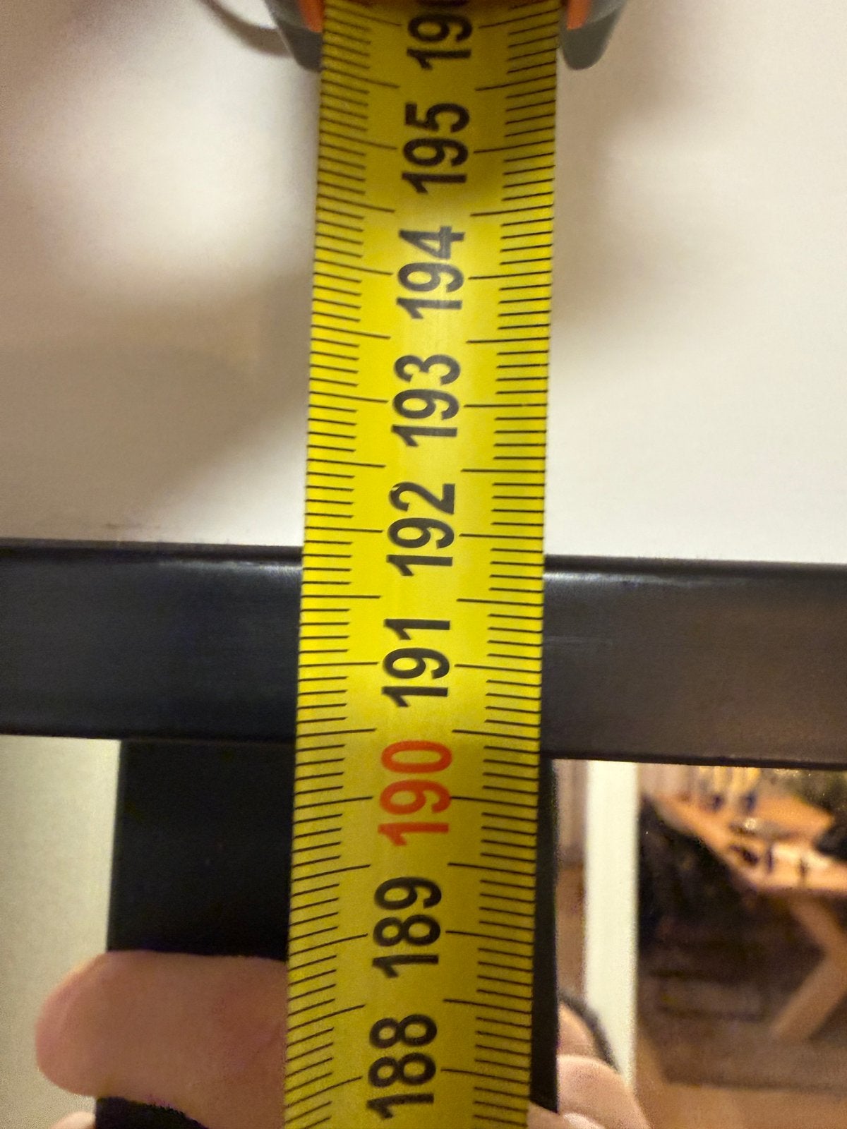 Grote passpiegel zwart, 58 x 192 cm, Ophalen, Gebruikt, 150 tot 200 cm, Rechthoekig