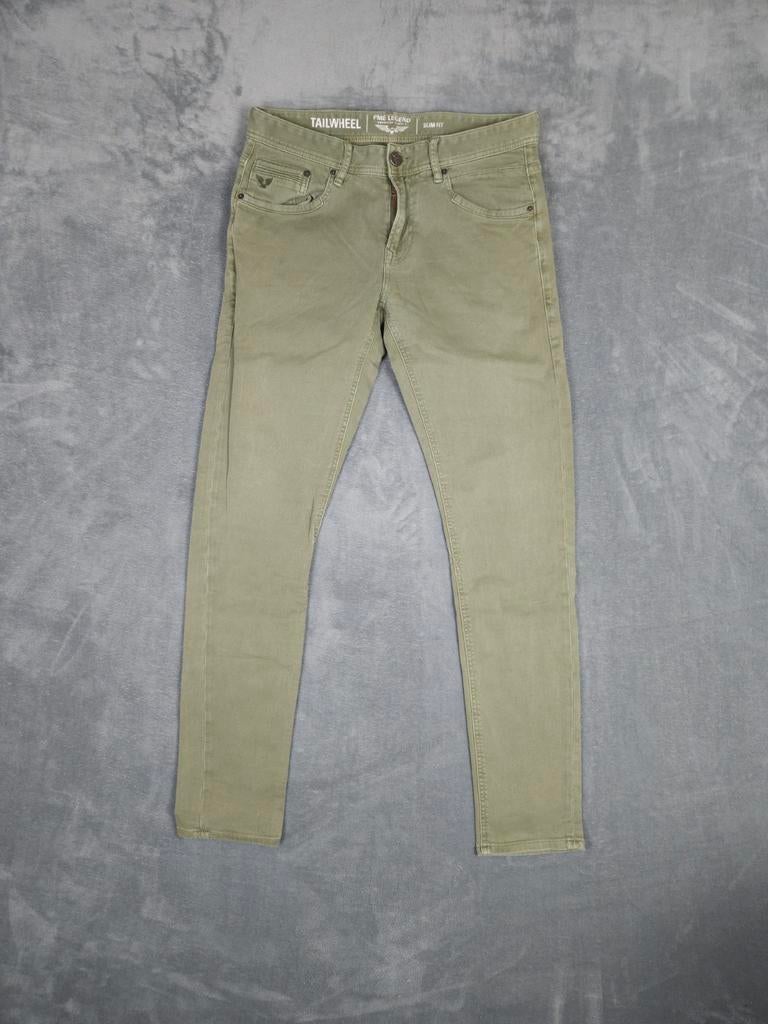 Pme Legend Broek Tailwheel W32 L34 Slim Fit Groen Pall Mall., Overige kleuren, ., W32 (confectie 46) of kleiner, Ophalen of Verzenden