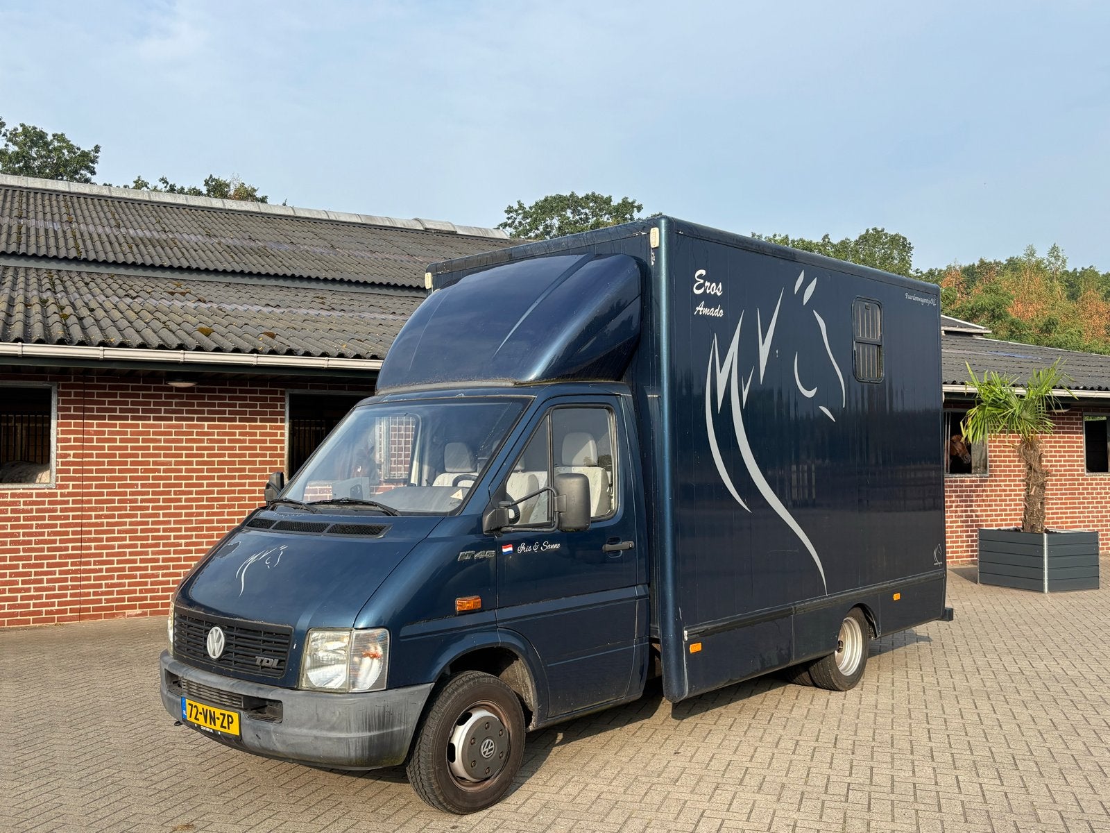 Volkswagen Paardenwagen: uniek 63000 km & airco!, Ophalen, Gebruikt, Aluminium, 2-paards trailer