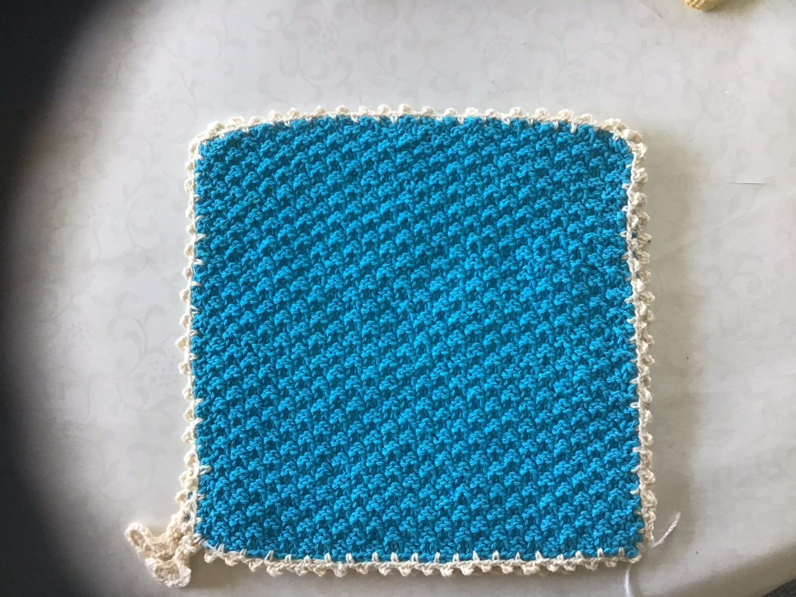 Gebreide pannenlappen, Ophalen of Verzenden, Zo goed als nieuw, Breien of Haken, Wol of Garen
