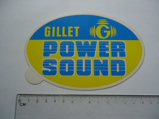 sticker oud GILLET power sound auto golf gti opel tuning car, Verzenden, Zo goed als nieuw, Auto of Motor