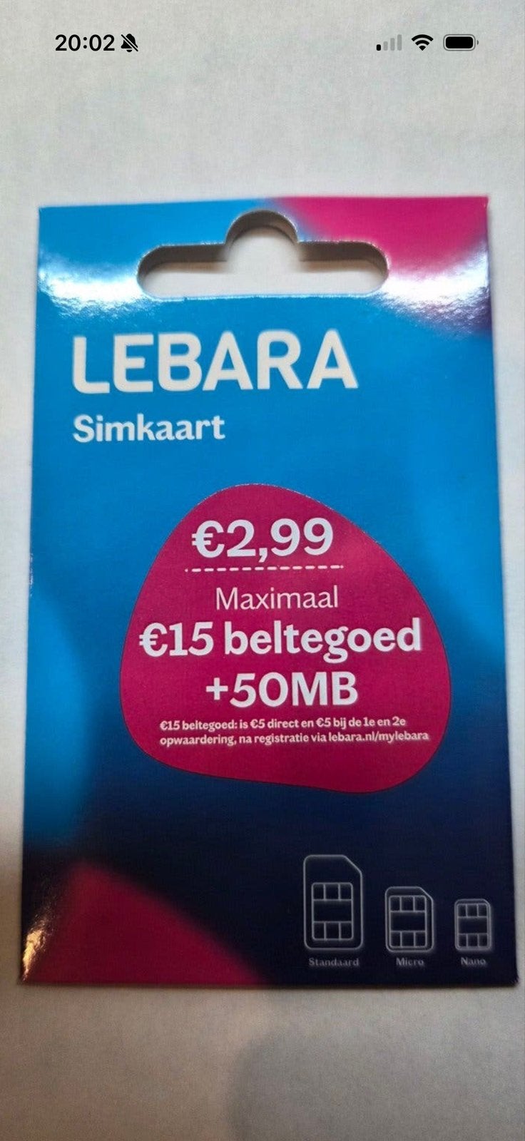 250 Lebara Simkaarten - Nieuw met €15 beltegoed + 50MB, Ophalen of Verzenden, Nieuw, Overige providers, Simkaart