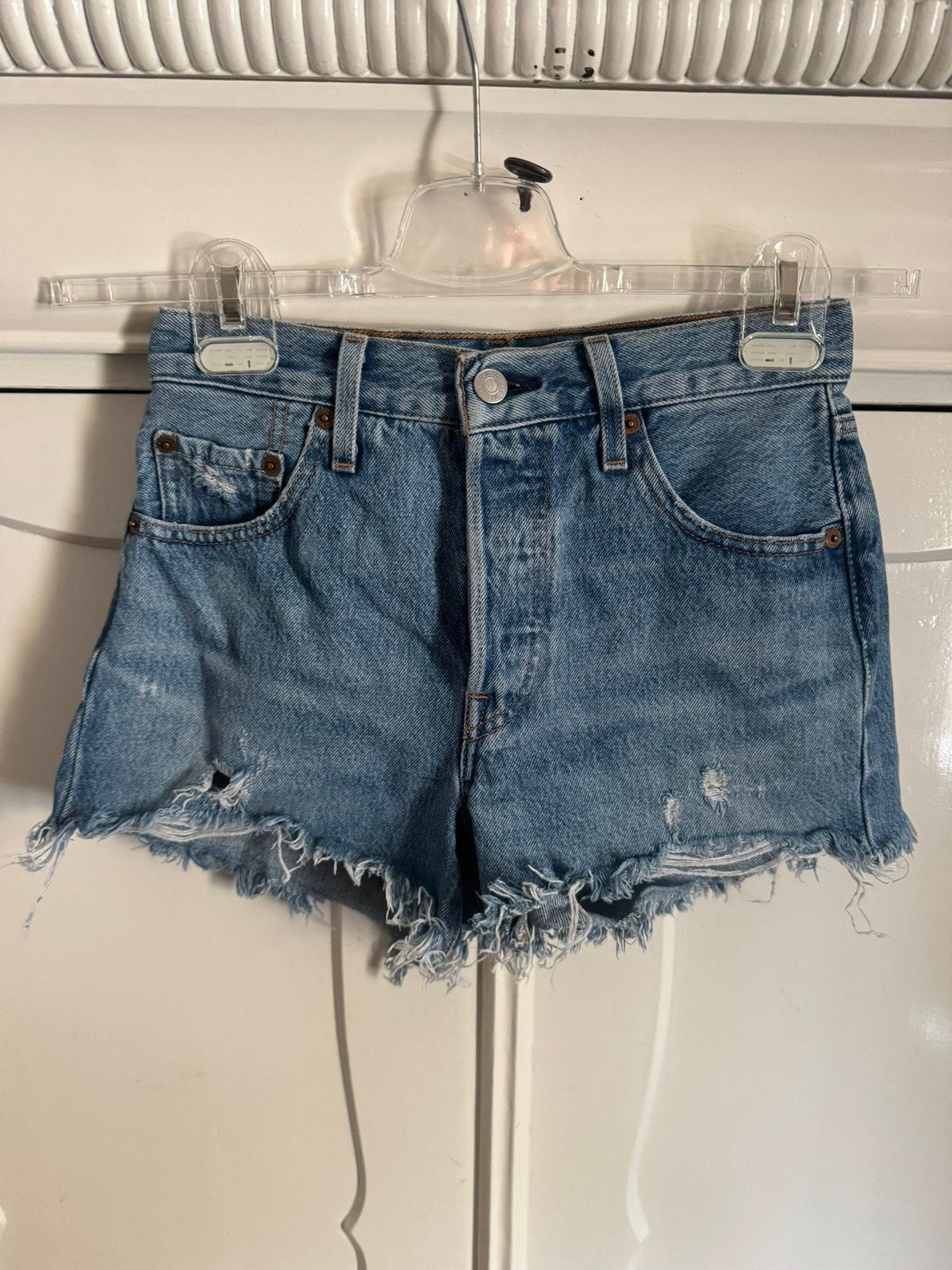 Levi’s 501 korte broek dames, Verzenden, Nieuw, Blauw, W27 (confectie 34) of kleiner