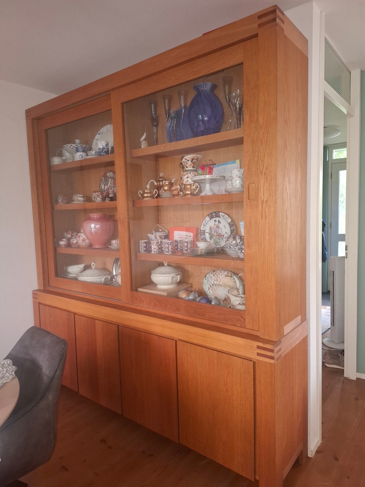 Prachtige massief eiken Goossens kast (210x225cm), Ophalen, Met deur(en), Eikenhout, Zo goed als nieuw