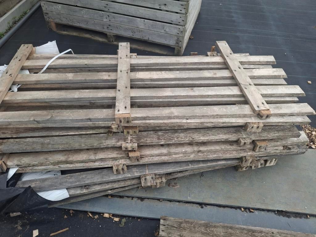 Pallethout, Ophalen of Verzenden, Gebruikt, Minder dan 180 cm, Palen