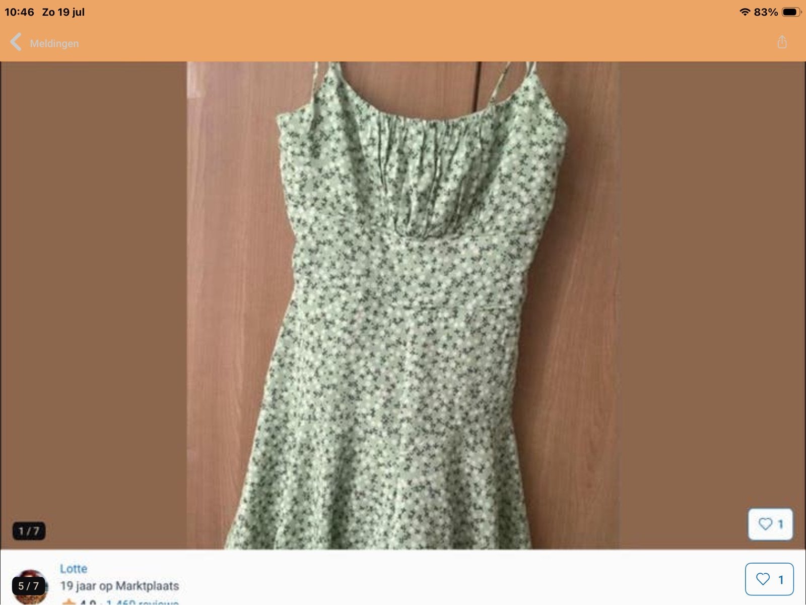Playsuite/broekjurkje met bloemenprint, maat S, Verzenden, Maat 36 (S), Gedragen, Boven de knie