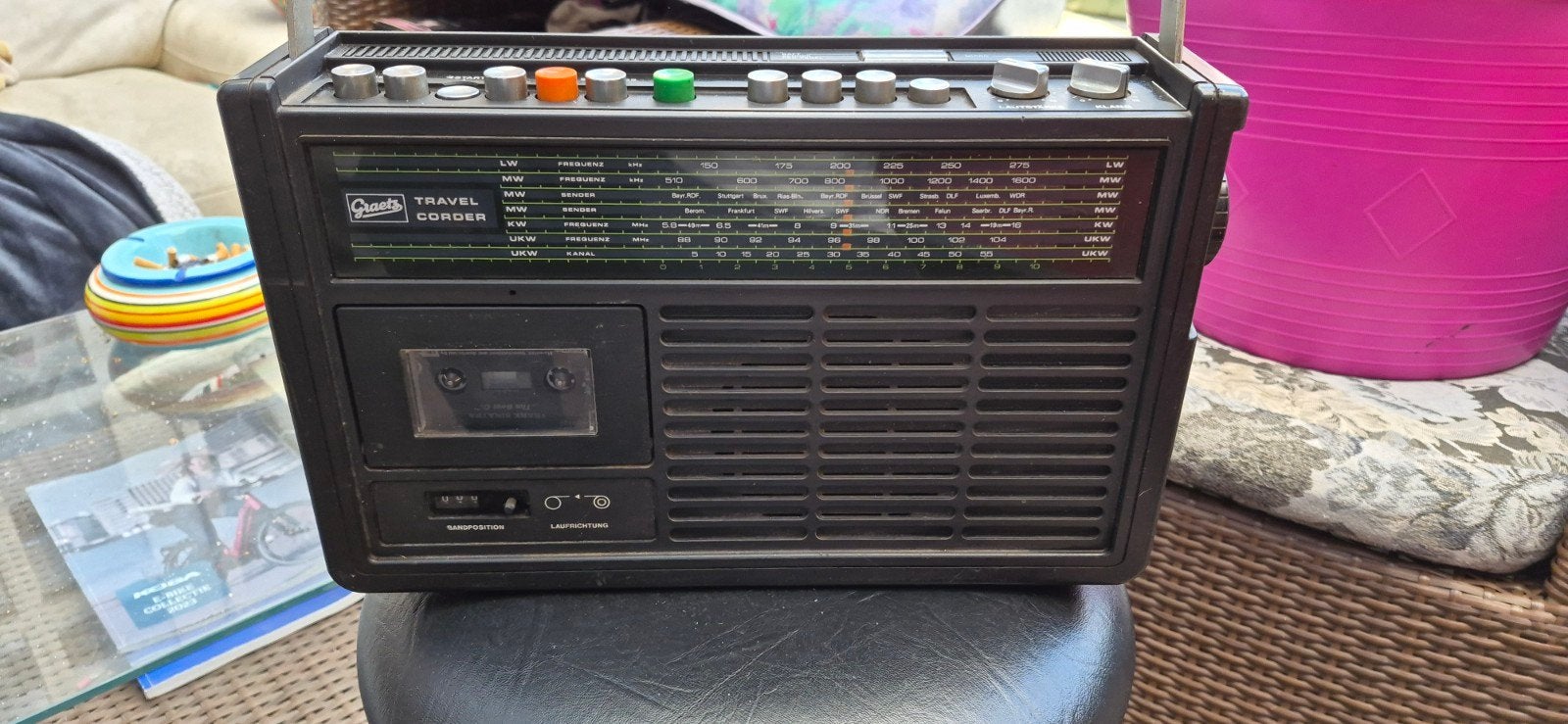 Vintage jaren '70 Radio Cassette Speler, Audio, Tv en Foto, Radio's, Ophalen of Verzenden