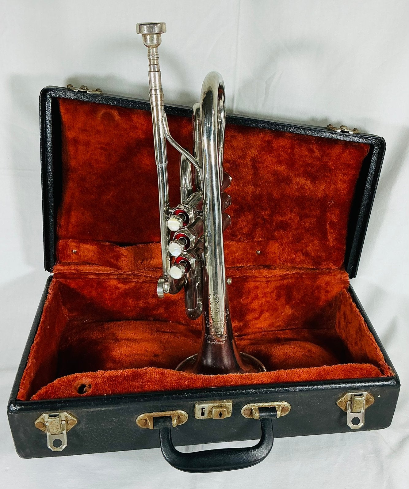 Cornet trompet blaasinstrument Gebr. De Prins Antwerpen 1930, Muziek en Instrumenten, Blaasinstrumenten | Trompetten, Verzenden