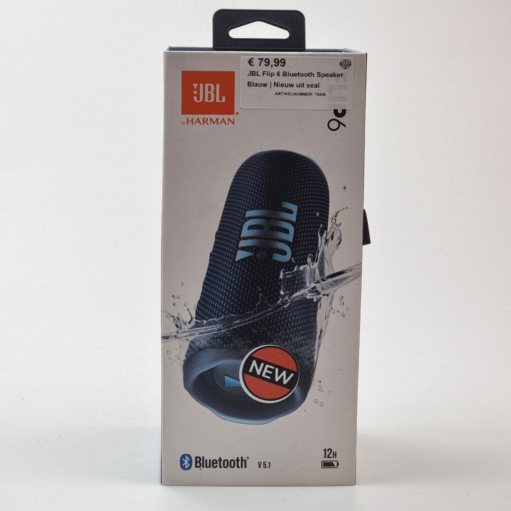 Foto 2 van JBL Flip 6 Bluetooth Speaker Blauw | Nieuw uit seal