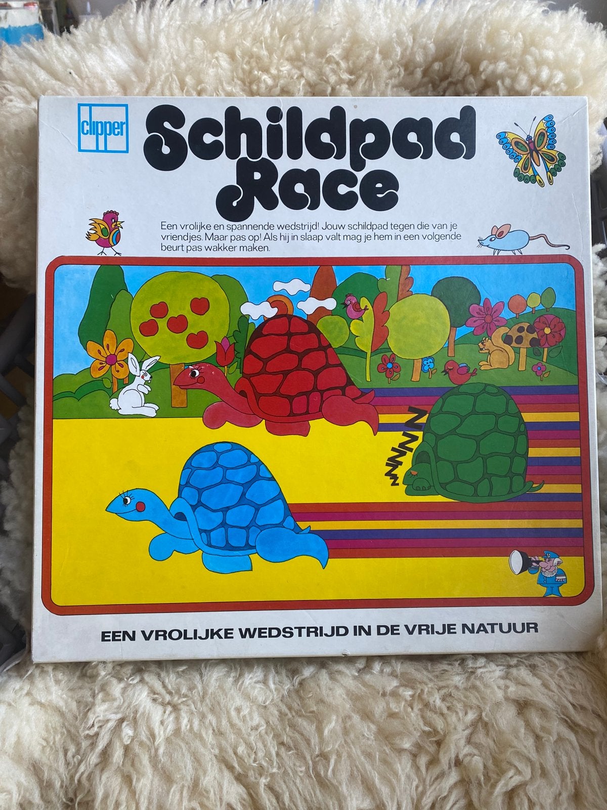 Vintage bordspel schildpad race van Clipper jaren ‘70, Ophalen of Verzenden, Zo goed als nieuw