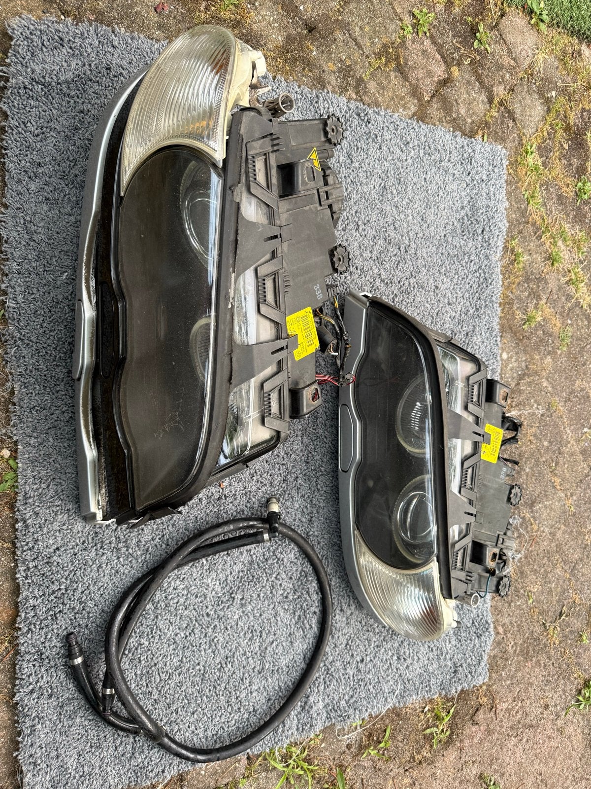 BMW E46 Cabrio Xenon Koplampen met Sproeiers en Lijsten, Auto-onderdelen, Ophalen, Gebruikt, BMW