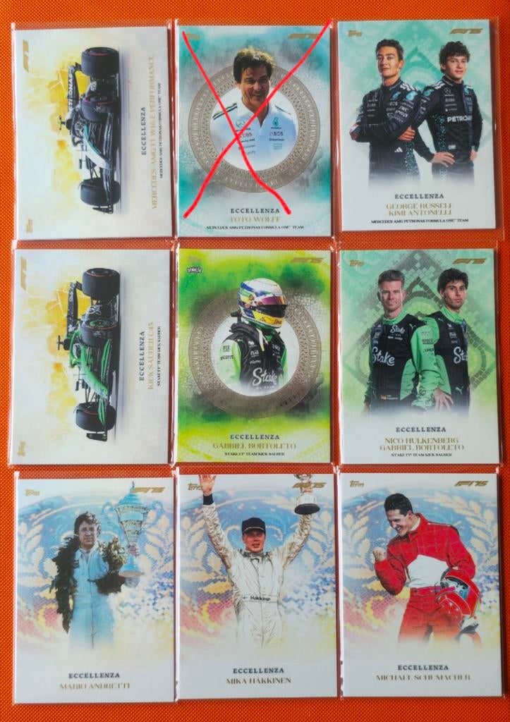 Topps chrome f1 2025 eccellenza bundel 14 cards, Hobby en Vrije tijd, Stickers en Plaatjes, Plaatje, Ophalen of Verzenden