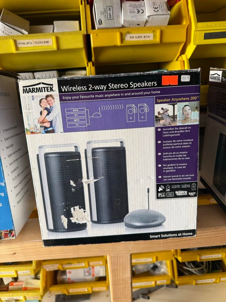 Marmitek Speaker Anywhere 200 draadloze speakerset, Overige merken, Gebruikt, Ophalen of Verzenden, Minder dan 60 watt