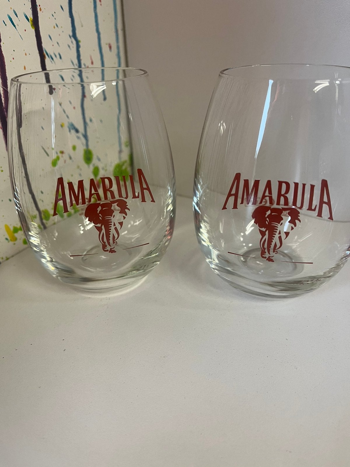 Amarula glazen set van 2 glazen, Verzamelen, Glas en Borrelglaasjes, Ophalen of Verzenden, Nieuw, Borrel- of Shotglas