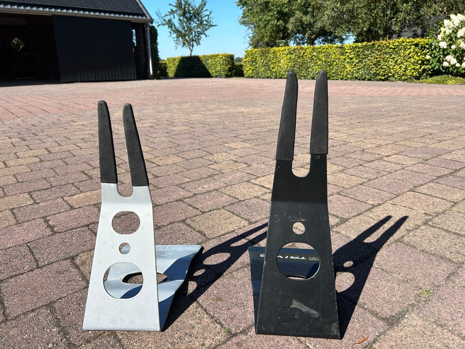 Fietsstandaard - 2 stuks-Zwart /zilver Trivio en Pro, Ophalen of Verzenden, Gebruikt