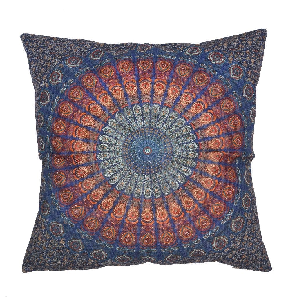 Kussenhoes Mandala Sky linnenlook | 44 x 44 cm, Dekussenkraam@gmail.com, Wasbaar, Verzenden, De kussenkraam