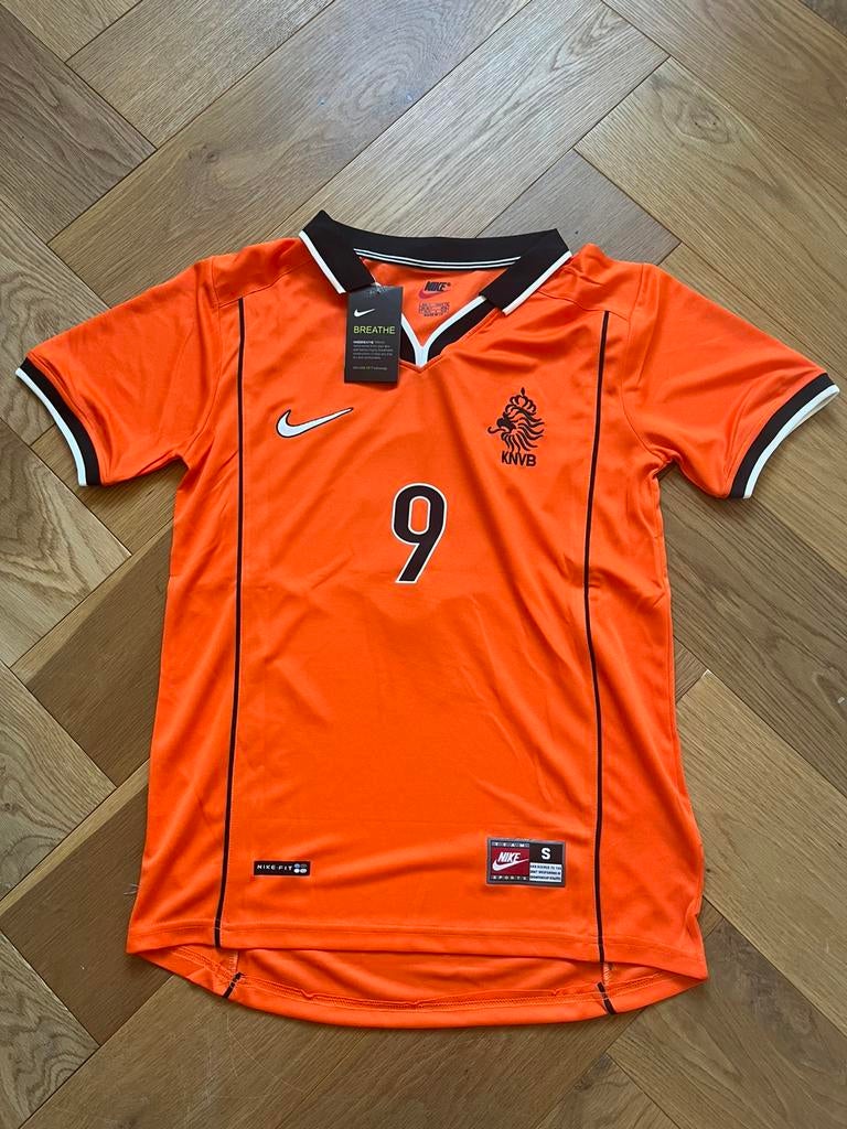 Nederland WK 1998 Thuisshirt Kluivert #9, Sport en Fitness, Voetbal, Maat S, Ophalen of Verzenden, Zo goed als nieuw, Shirt