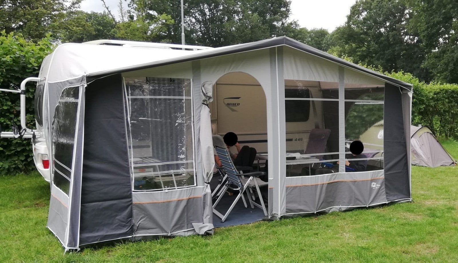 Ventura voortent. Grijs met carbon stokken., Caravans en Kamperen, Voortenten en Luifels, Ophalen, Zo goed als nieuw
