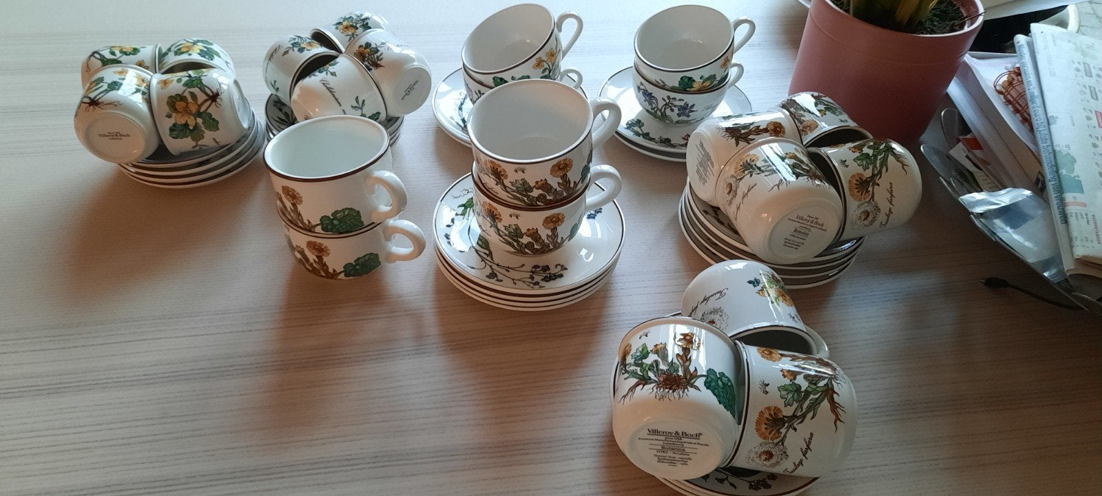 Villeroy & Boch Botanica Kopjes en Schotels - Diverse Sets, Ophalen, Villeroy & Boch, Zo goed als nieuw, Kop(pen) en/of Schotel(s)